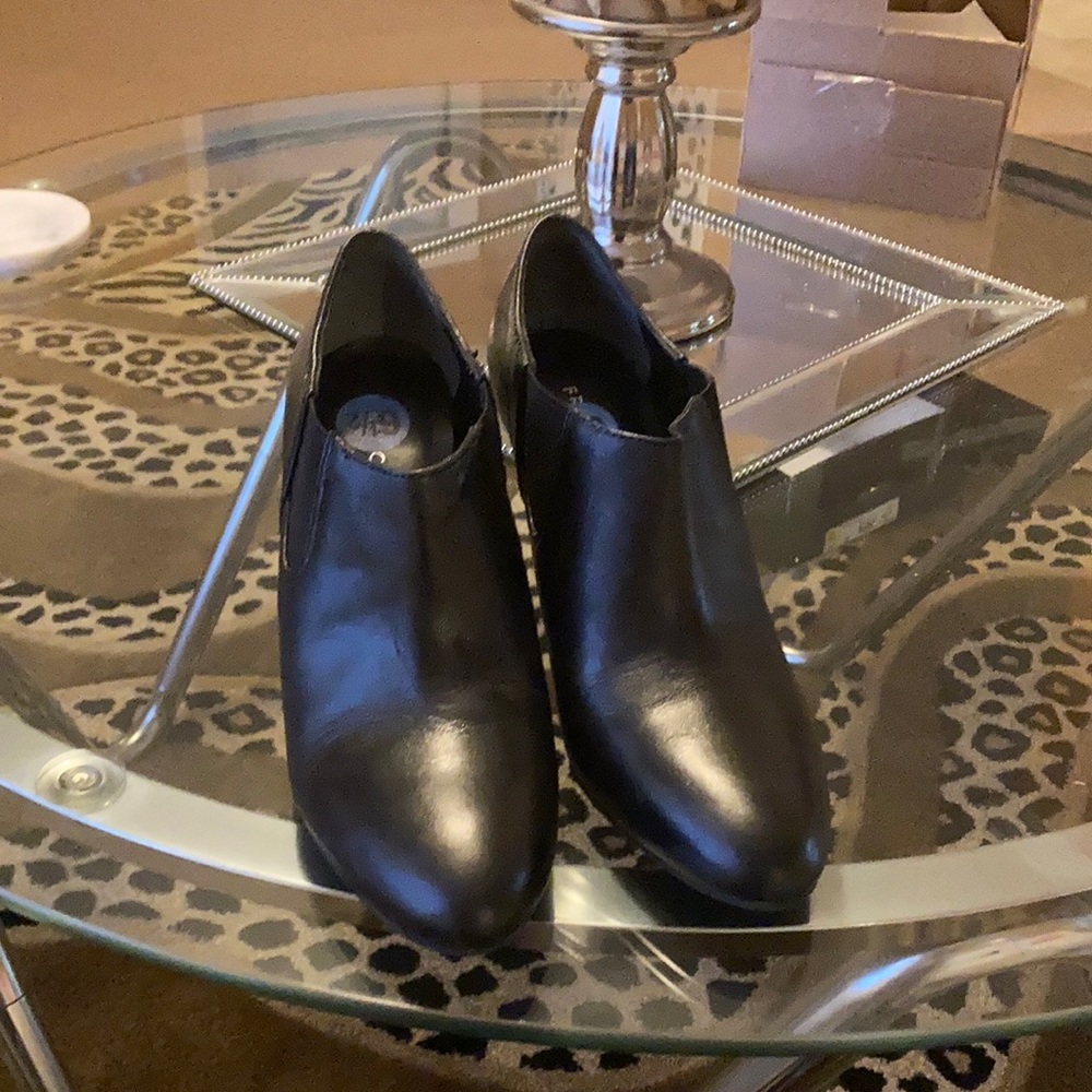 Franco Sarto leather booties with 3 in heels